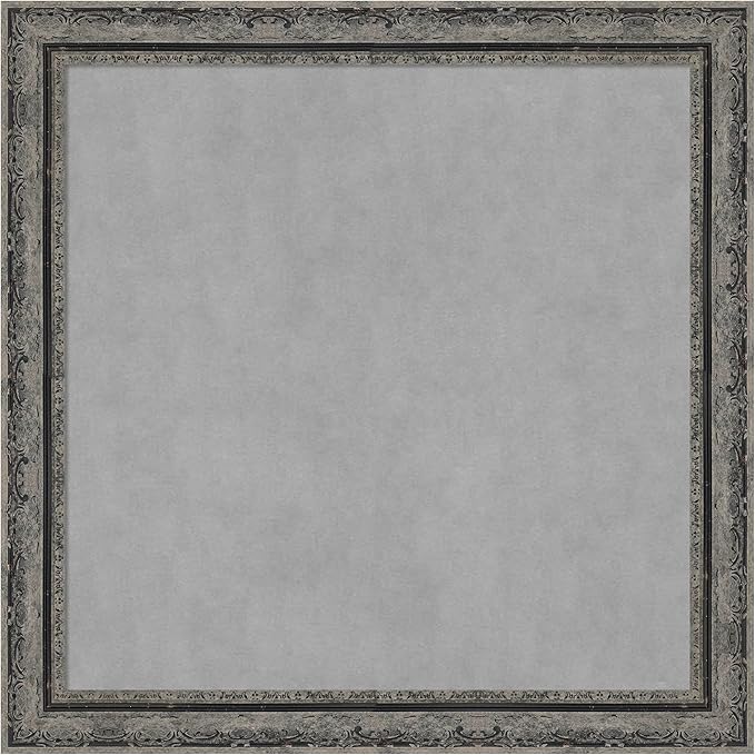 Amanti Art Black Framed Magnetic Board 28x28 Medium Vision Board for use with Magnets, 100% Metal Sheet to Display Items as Office Decor or for Home Organization in mudroom, Kitchen or Kids Room