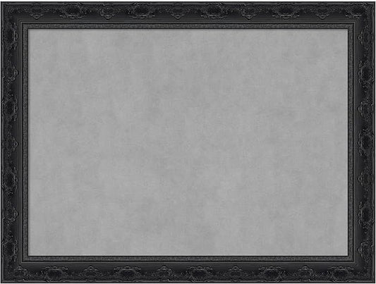 Amanti Art Black Framed Magnetic Board 24x32 Medium Vision Board for use with Magnets, 100% Metal Sheet to Display Items as Office Decor or for Home Organization in mudroom, Kitchen or Kids Room