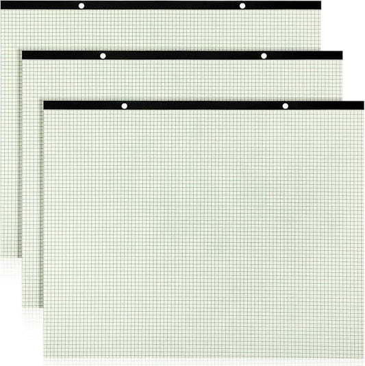 Fainne 3 Pcs Large Engineering Graph Paper Grid Graph Paper Pad Giant Drafting Pad Blueprint Sketching Graph Paper Engineer Architect Designer Mathematician Draftsman (Beige, Green,22x17inches)