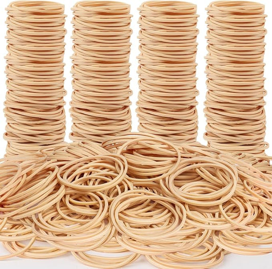 Rubber Bands Office Supplie 1100Pcs(approx. 1LB) Size #16 Rubberbands Light Brown Elastics Rubber Bands Thin Small Rubber Band for Office Home Supply File Folder