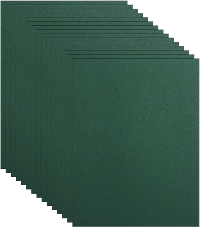 Guakicae 40 Sheets Dark Green Cardstock 8.5 x 11 Craft Paper, 75lb Premium Christmas Green Card Stock for DIY Making Cards, Office Printing, Party, Greeting Cards