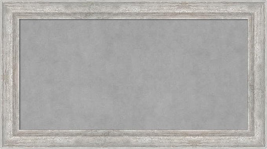 Amanti Art Silver Framed Magnetic Board 15x27 Small Vision Board for use with Magnets, 100% Metal Sheet to Display Items as Office Decor or for Home Organization in mudroom, Kitchen or Kids Room