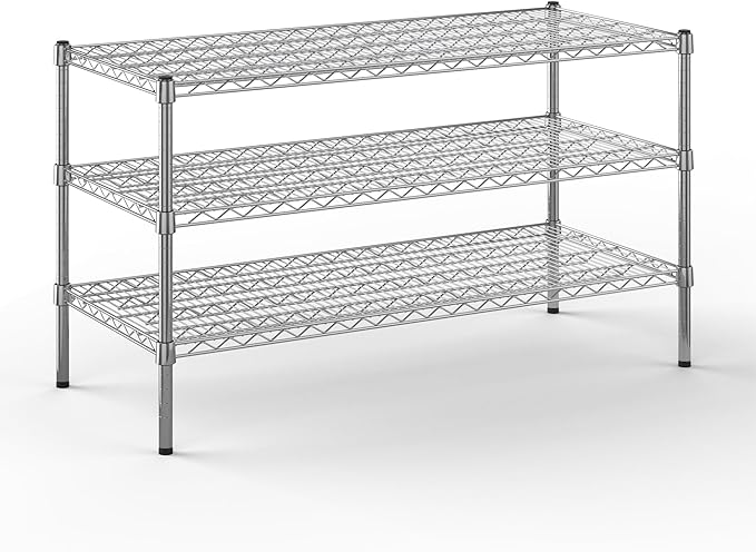 Regal Altair 21" Deep x 48" Wide x 27" Height Wire Shelving Kit | 3-Tier | NSF Commercial Storage Rack Unit