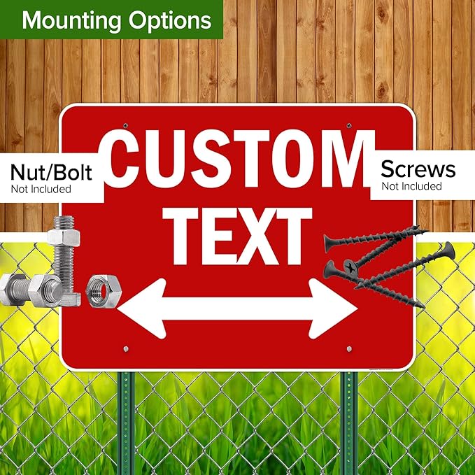 Custom Arrow,Custom Directional Sign, Two way Arrow,36x48 Inches, Rust Free DiBound, Fade Resistant, Made in USA by My Sign Center