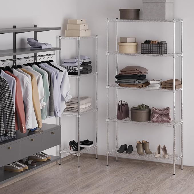 Regal Altair 14" Deep x 42" Wide x 86" Height Wire Shelving Kit | 5-Tier | NSF Commercial Storage Rack Unit