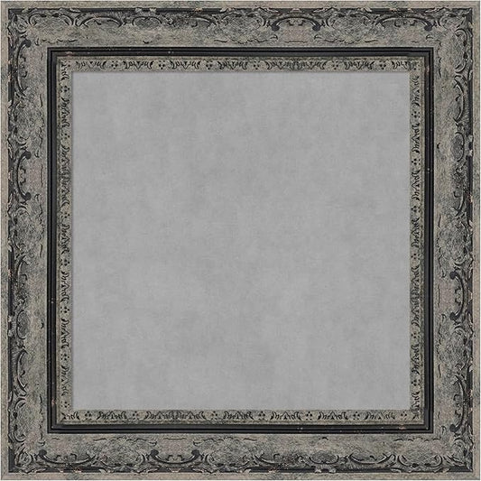 Amanti Art Black Framed Magnetic Board 16x16 X-Small Vision Board for use with Magnets, 100% Metal Sheet to Display Items as Office Decor or for Home Organization in mudroom, Kitchen or Kids Room