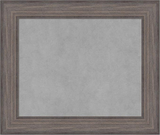 Amanti Art Grey Framed Magnetic Board 21x25 Small Vision Board for use with Magnets, 100% Metal Sheet to Display Items as Office Decor or for Home Organization in mudroom, Kitchen or Kids Room