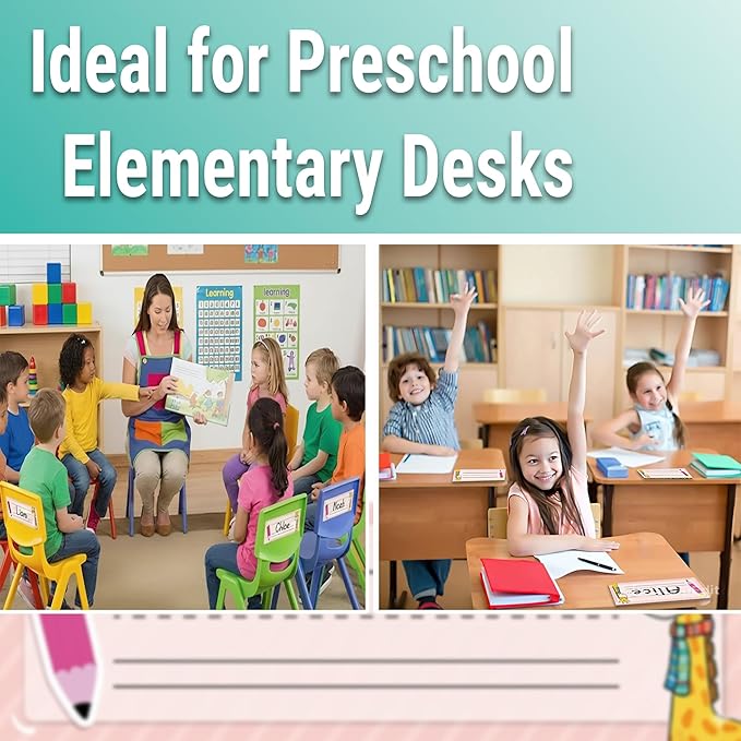 36PCS Desk Name Tags for Classroom – Student Name Plates for Classroom, Kindergarten & Elementary School, 9x3inch Chalkboard Name Tags for Teachers, Desks, Lockers & School Supplies (Style01)