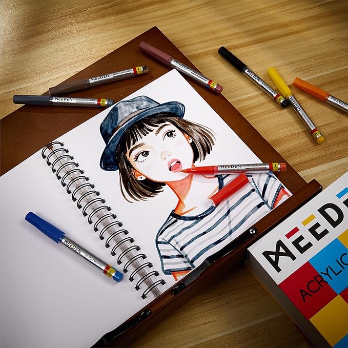 MEEDEN Mixed Media Paper Pad: 9" x 12" 112lb/165gsm Spiral Bound Mixed Media Sketchbook with DIY Cover - 60 Sheets Art Drawing Pad for Wet & Dry Media Watercolor, Acrylic, Markers, Pastels, Pencils