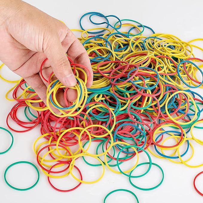 700PCS Multicolor Rubber Bands,Assorted Color Rubber Bands,Sturdy,Heat Resistant Rubber Band for School, Home, or Office