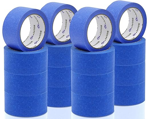 Oleitodh 22 Rolls Blue Painters Tape Bulk 2 inch x 55 Yards, Painters Masking Tape No Residue Wall Painting Tape Artist Tape Trim Edge Finishing Tape for Wall Painting Decoration DIY Supplies