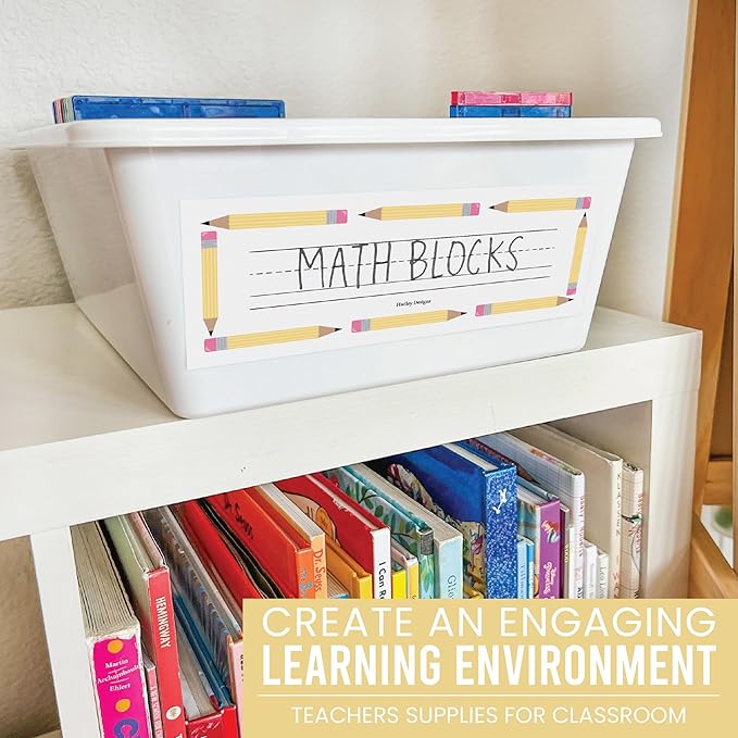 Desk Name Tags for Classroom -25 Student Name Plates for Classroom Kindergarten, Preschool, 1st, 2nd & 3rd Grade, 9x3 Teacher Nameplates for Student Desks & Cubbies, Pastel Nametags