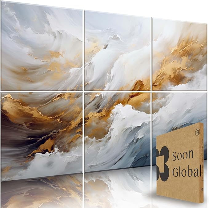 Soon Global Acoustical Wall Panels, 72 X 48 Inches Art Acoustic Panels, Decorative Acoustic Panels, Acoustic Wall Panels, Sound Absorbing Wall Art, Whispers of Serenity