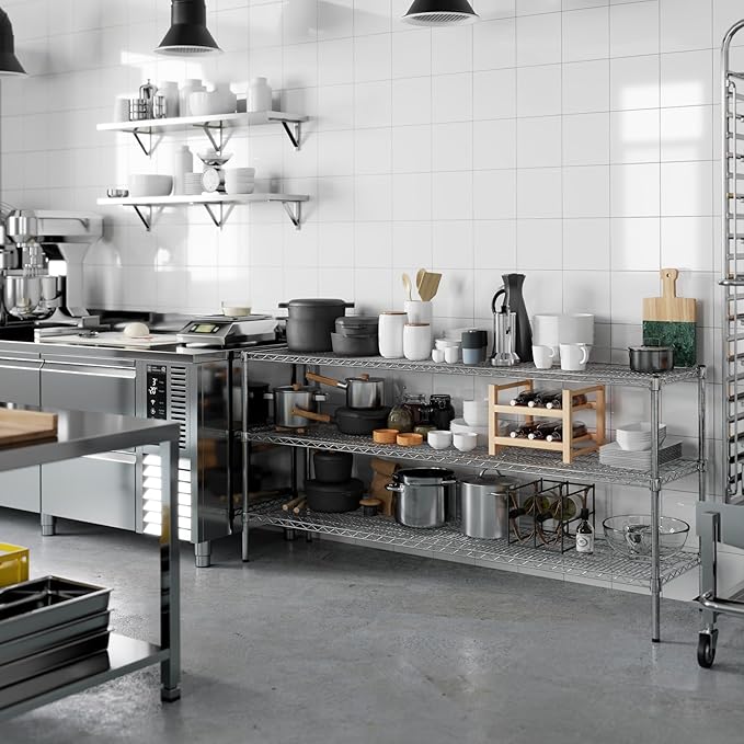 Regal Altair 18" Deep x 72" Wide x 34" Height Wire Shelving Kit | 3-Tier | NSF Commercial Storage Rack Unit