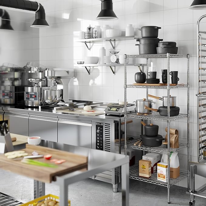 Regal Altair 21" Deep x 24" Wide x 64" Height Wire Shelving Kit | 5-Tier | NSF Commercial Storage Rack Unit