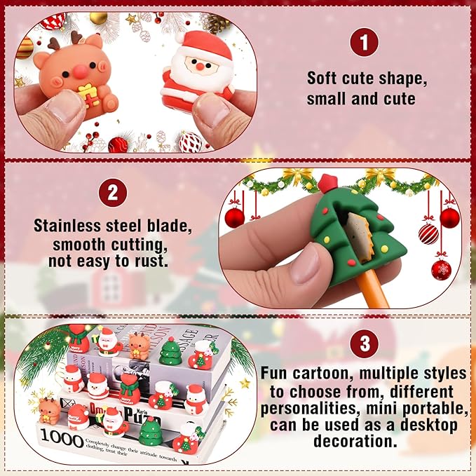 Cute Pencil Sharpener for Kids Handheld Pencil Sharpener Bulk Kawaii Manual Pencil Sharpeners Kids Pencil Sharpeners for School Office Home (24)