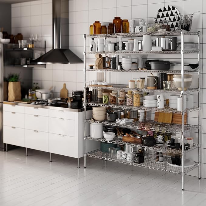 Regal Altair 21" Deep x 60" Wide x 74" Height Wire Shelving Kit | 8-Tier | NSF Commercial Storage Rack Unit