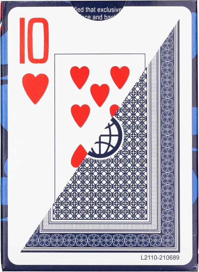 Classic Playing Cards 12 Pack, Jumbo Index, Red and Blue Casino Quality Bulk Playing Card Decks, Bulk Playing Cards for Poker, Black Jack, Euchre, Card Games, and Family Game Night
