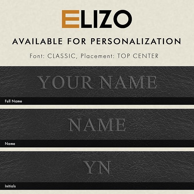 ELIZO Personalized Custom Desk Pad Set Real Leather Desk Mat Mouse Pad Unique Gifts for Him Her Leather Gifts for Men Women Engraved Embossed Monogrammed Corporate Gifts