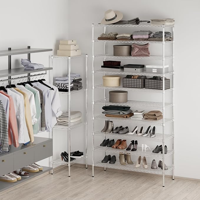 Regal Altair 18" Deep x 48" Wide x 96" Height Wire Shelving Kit | 10-Tier | NSF Commercial Storage Rack Unit