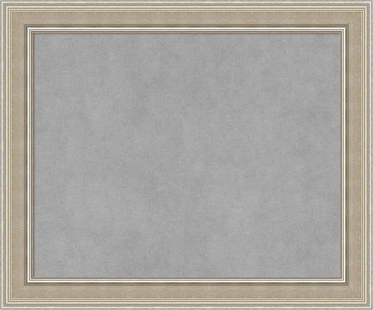 Amanti Art Silver Framed Magnetic Board 20x24 Small Vision Board for use with Magnets, 100% Metal Sheet to Display Items as Office Decor or for Home Organization in mudroom, Kitchen or Kids Room