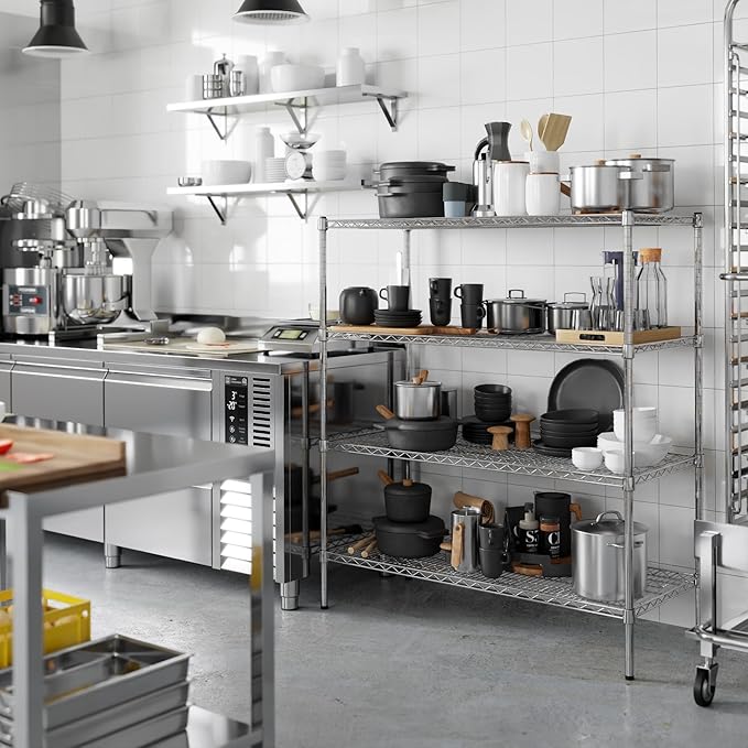 Regal Altair 21" Deep x 48" Wide x 54" Height Wire Shelving Kit | 4-Tier | NSF Commercial Storage Rack Unit