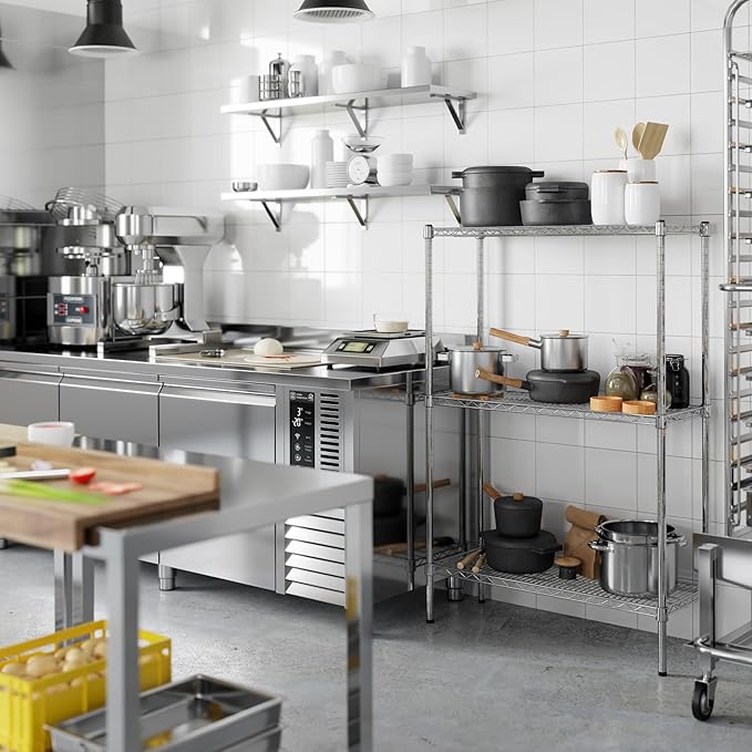 Regal Altair 14" Deep x 36" Wide x 54" Height Wire Shelving Kit | 3-Tier | NSF Commercial Storage Rack Unit
