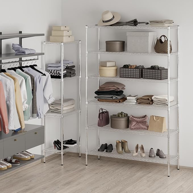 Regal Altair 18" Deep x 54" Wide x 86" Height Wire Shelving Kit | 6-Tier | NSF Commercial Storage Rack Unit
