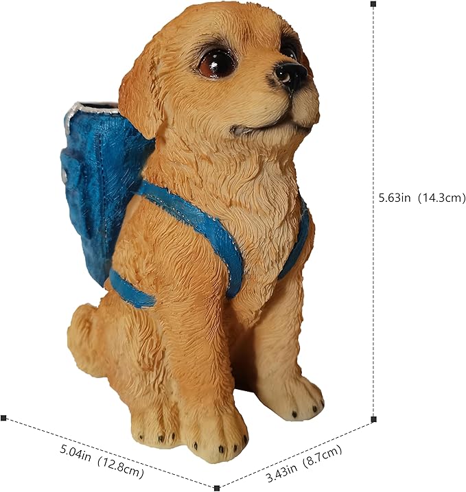 Photour Dog Pen Holder for Desk Pen Pencil Cup Creative Desktop Pen Organizer Pencil Cups for Desk Unique Accessories Decor for Home Office School Gift for Dog Lovers (Golden Retriever)