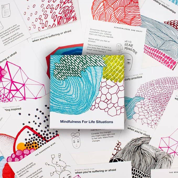 Mindfulness Cards Deluxe Artist Edition 48 Research-Backed Techniques for Real-Life Situations, Emotional Intelligence, Growth Mindset, Conflict Resolution, & Daily Mindfulness