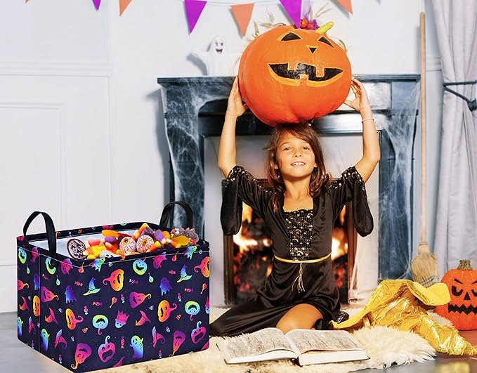 Halloween Storage Baske Bins Cube Collapsible Organizer Closet Shelves Toy Box