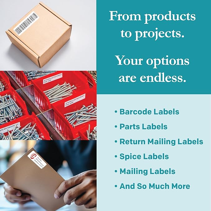 Premium Label Supply White Sticker Address Labels – 3" x 1" – Laser/Inkjet Compatible – (18 per Sheet), 500 Sheets – 9000 Total Adhesive Labels