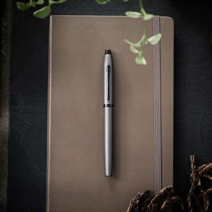 Cross Century II Refillable Fountain Pen, Fine Nib, Includes Premium Gift Box - Black Micro-Knurl