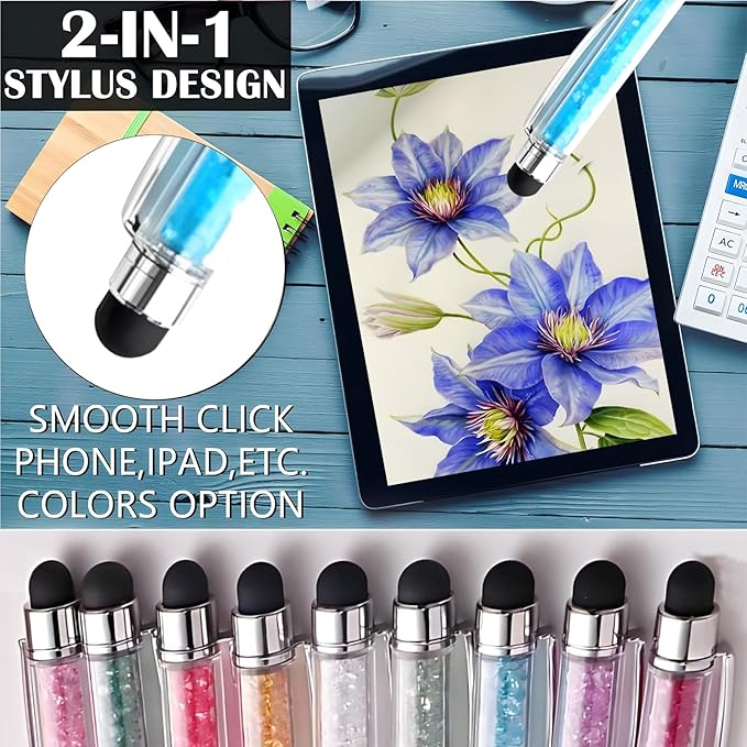 Yucold Customized Pens with Name/Logo - Touch Screen Stylus Ballpoint Pen, Perfect for Weddings, Business & Personalized Gifts (Peacock Green,150)
