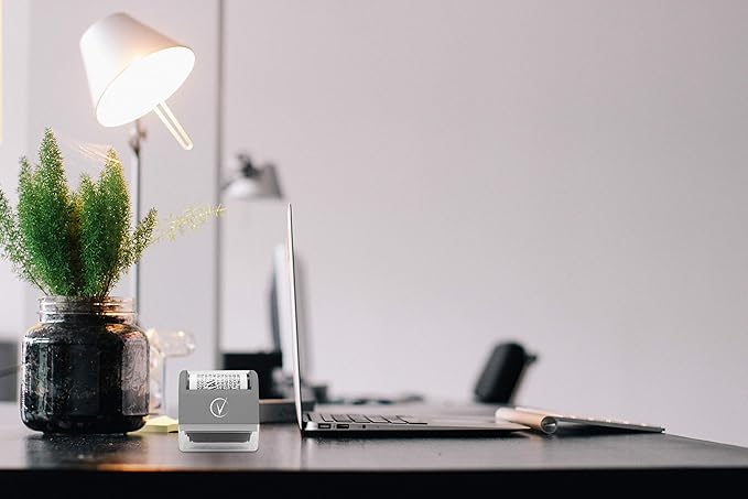 Vantamo Identity Theft Protection Roller Stamp for Hiding Sensitive Information, Wide Confidential Stamp with 6 Ink Refill, Security Stamp Roller for Identity Theft Prevention, Classy Gray