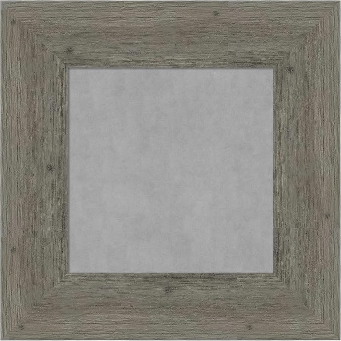 Amanti Art Grey Framed Magnetic Board 19x19 X-Small Vision Board for use with Magnets, 100% Metal Sheet to Display Items as Office Decor or for Home Organization in mudroom, Kitchen or Kids Room
