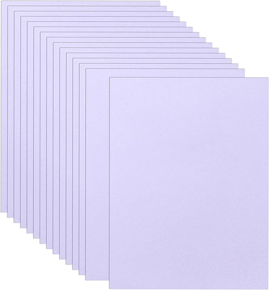 Guakicae 32 Sheets Light Purple Cardstock 8.5 x 11 Craft Paper, 230gsm/80lb Premium Lavender Card Stock Printer Paper for DIY Cards Making, Invitations, Greeting Cards, Certificates