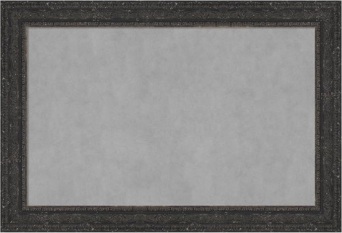Amanti Art Black Framed Magnetic Board 25x37 Large Vision Board for use with Magnets, 100% Metal Sheet to Display Items as Office Decor or for Home Organization in mudroom, Kitchen or Kids Room