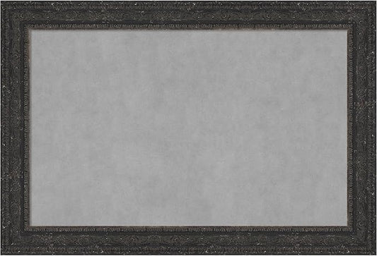 Amanti Art Black Framed Magnetic Board 25x37 Large Vision Board for use with Magnets, 100% Metal Sheet to Display Items as Office Decor or for Home Organization in mudroom, Kitchen or Kids Room