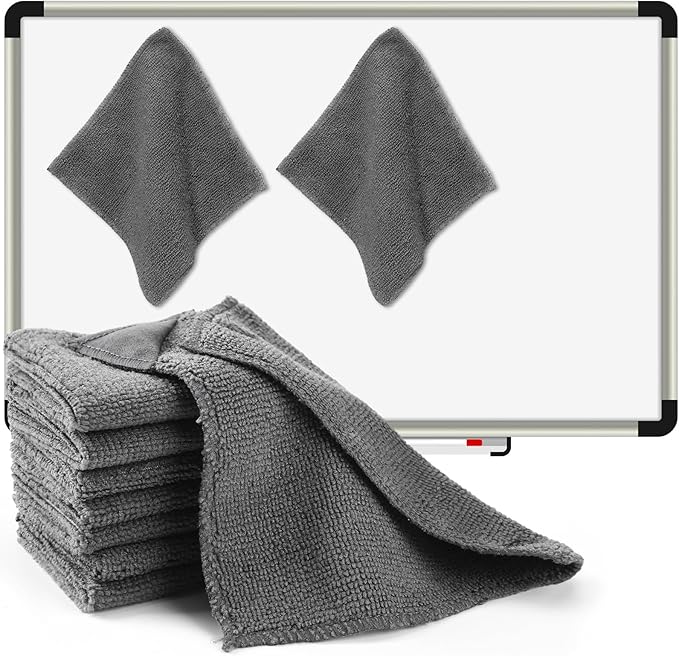 Fanfanwin 8 Pcs Magnetic Microfiber Cleaning Cloth Dry Erasers for White Boards Extra Magnetism Whiteboard Eraser for White Boards Blackboards Classroom Home Reusable Washable(6 x 6 Inch)