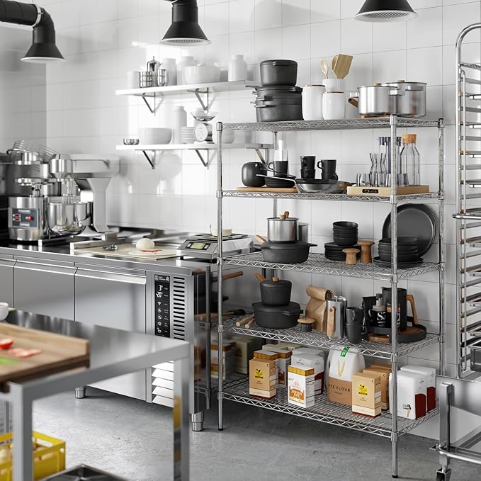 Regal Altair Wire Shelving Kit | NSF Commercial Storage Rack Unit (5-Tier | 64" Height, 21" Deep x 42" Wide)