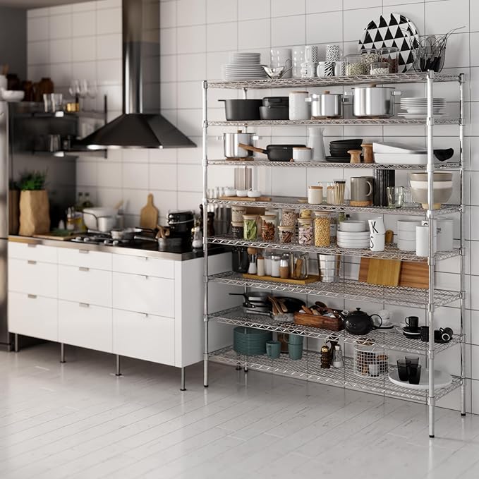 Regal Altair 18" Deep x 60" Wide x 74" Height Wire Shelving Kit | 8-Tier | NSF Commercial Storage Rack Unit