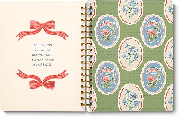 Compendium Spiral Notebook — Joy Is Handmade. — A Designer Spiral Notebook with 192 Lined Pages, College Ruled, 7.0"W x 9.25"H