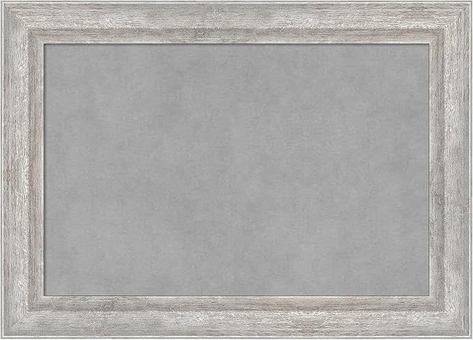 Amanti Art Silver Framed Magnetic Board 15x21 Small Vision Board for use with Magnets, 100% Metal Sheet to Display Items as Office Decor or for Home Organization in mudroom, Kitchen or Kids Room
