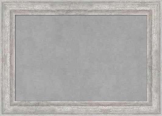 Amanti Art Silver Framed Magnetic Board 15x21 Small Vision Board for use with Magnets, 100% Metal Sheet to Display Items as Office Decor or for Home Organization in mudroom, Kitchen or Kids Room