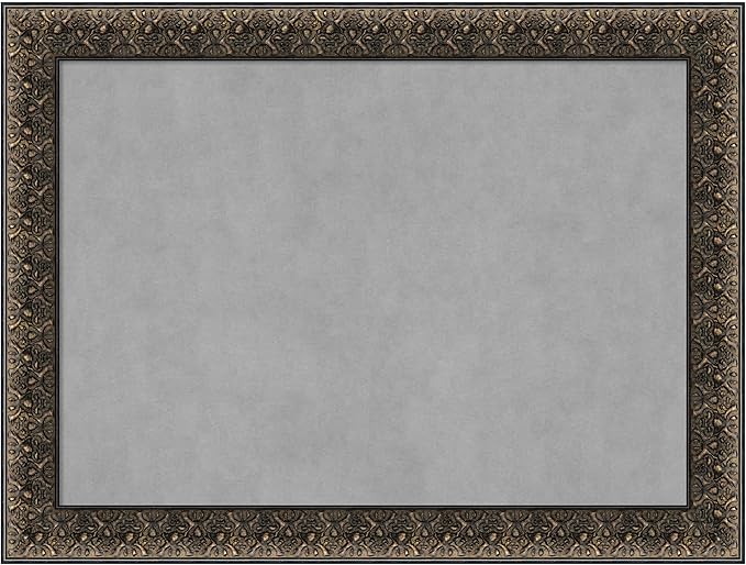 Amanti Art Black Framed Magnetic Board 25x33 Medium Vision Board for use with Magnets, 100% Metal Sheet to Display Items as Office Decor or for Home Organization in mudroom, Kitchen or Kids Room