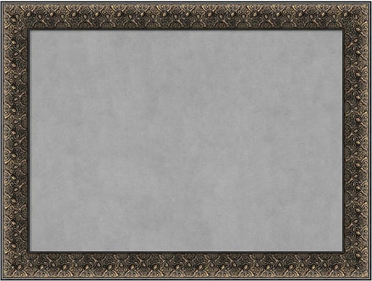 Amanti Art Black Framed Magnetic Board 25x33 Medium Vision Board for use with Magnets, 100% Metal Sheet to Display Items as Office Decor or for Home Organization in mudroom, Kitchen or Kids Room