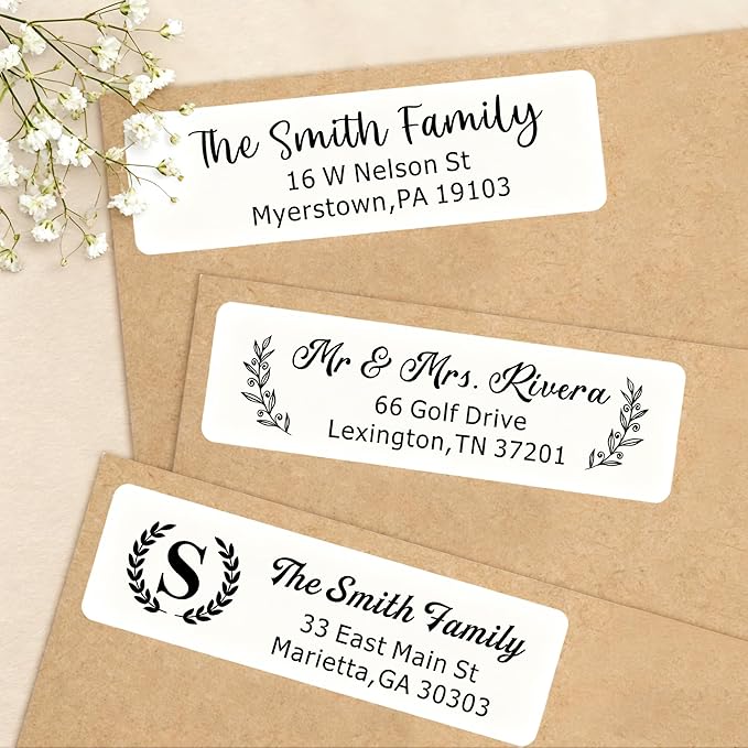EDSG Personalized Return Address Labels, Custom Address Stickers on Sheets, Custom Address Stickers (99-990 Labels) (990)