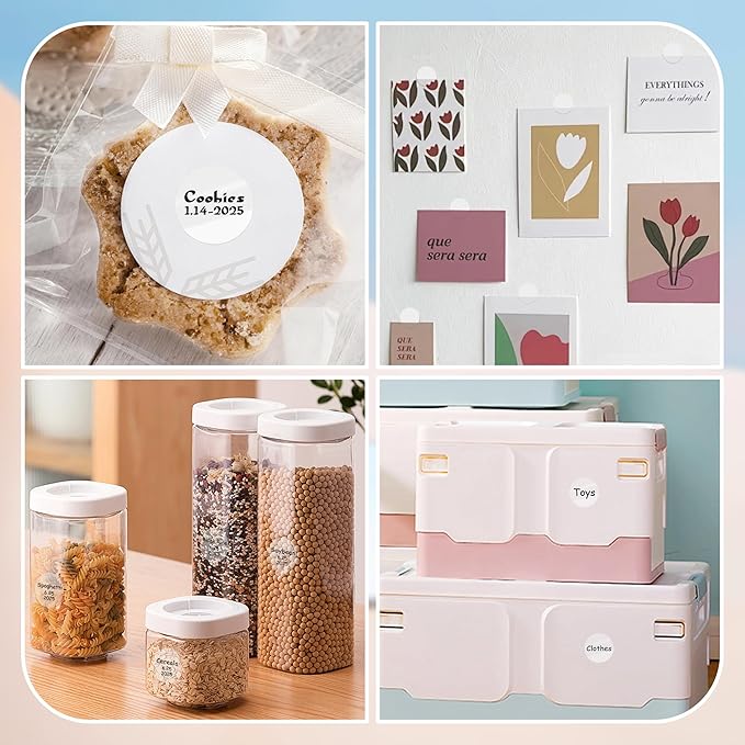 1 Inch Round Color Coding Labels, 1000 Dots Per Roll Transparent Color Coded Dot Stickers, Round Color Dot Labels for Organizing, Filing, and Storage