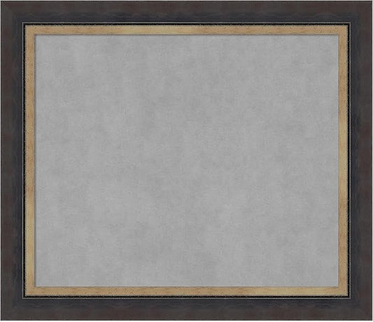 Amanti Art Black Framed Magnetic Board 25x29 Medium Vision Board for use with Magnets, 100% Metal Sheet to Display Items as Office Decor or for Home Organization in mudroom, Kitchen or Kids Room